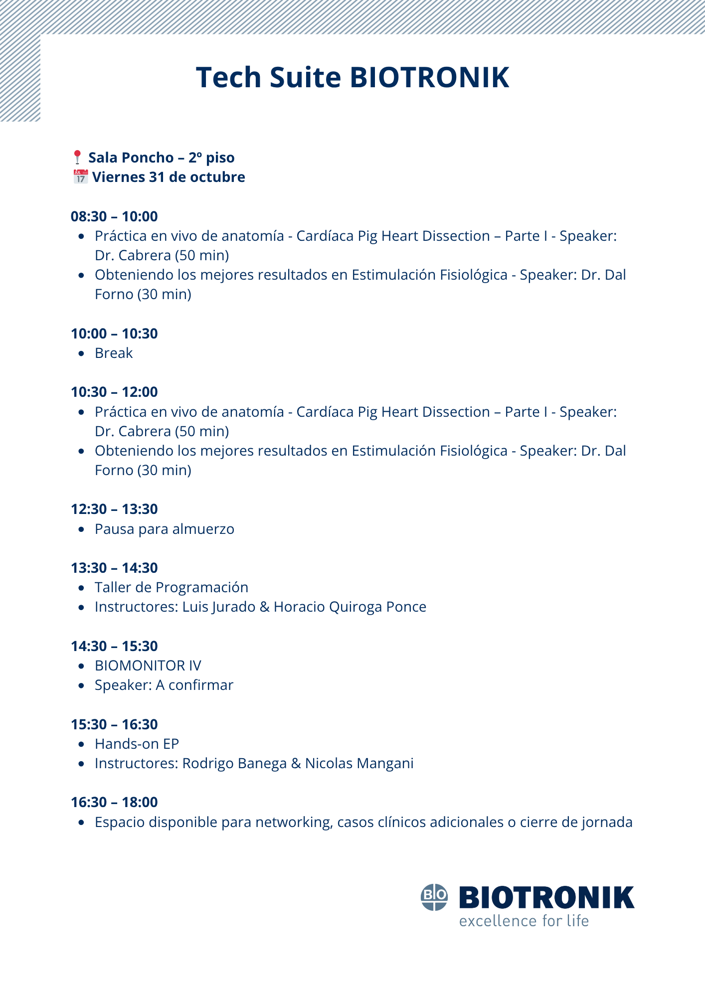 Agenda Tech Suite BIOTRONIK en LAHRS